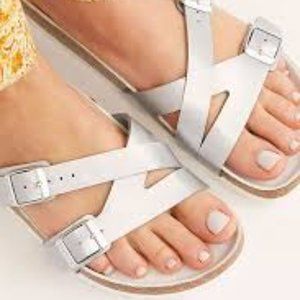 Birkenstock | Yao Hex Silver Sandals | 37